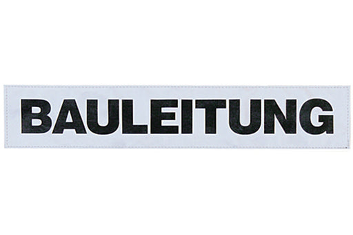 Klettschild "BAULEITUNG"