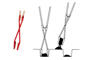 Doppelspaten (Erdlochausheber), Größe 1, Gesamtlänge 170 cm