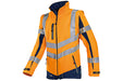 Warnschutz-Softshelljacke/-weste, leucht-orange / marine, L