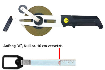 Bandmaß Polyamid ummantelt, Anfang A, cm-Teilung, Länge 20 m