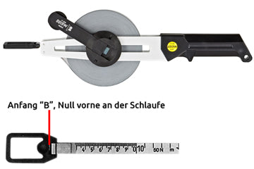 Bandmaß weiß lackiert, 30 m, B