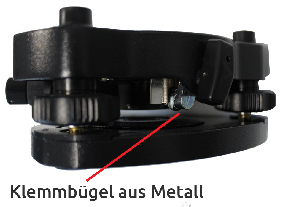 Dreifuß PREMIUM, 3-Klauen-Aufnahme, ohne optisches Lot, schwarz
